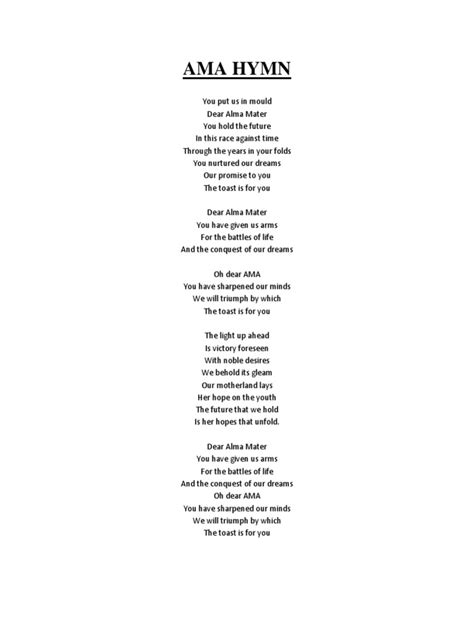 Ama Hymn .
